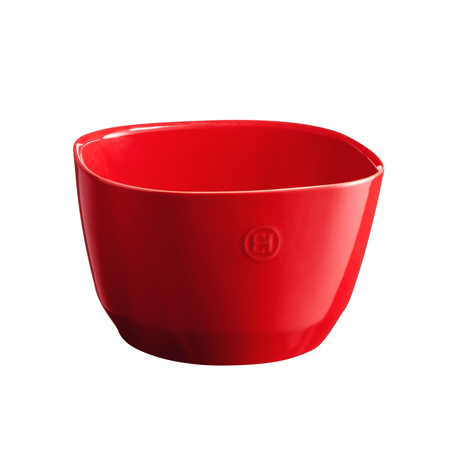Saladier carré en céramique 22cm couleur rouge grand cru - emile henry 