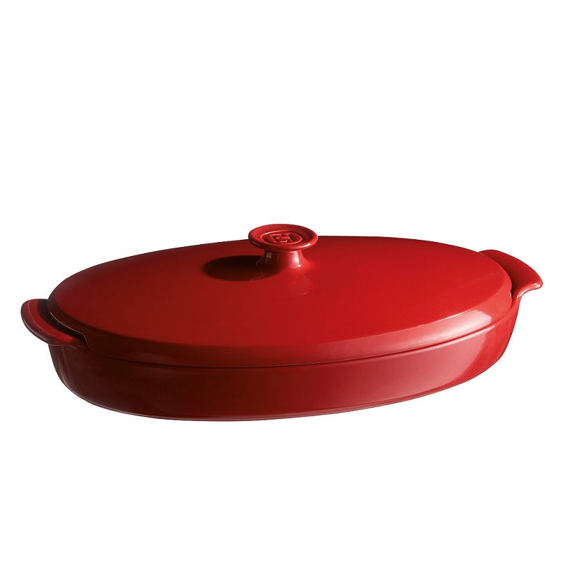 Plat papillote en ceramique rouge grand cru - emile henry