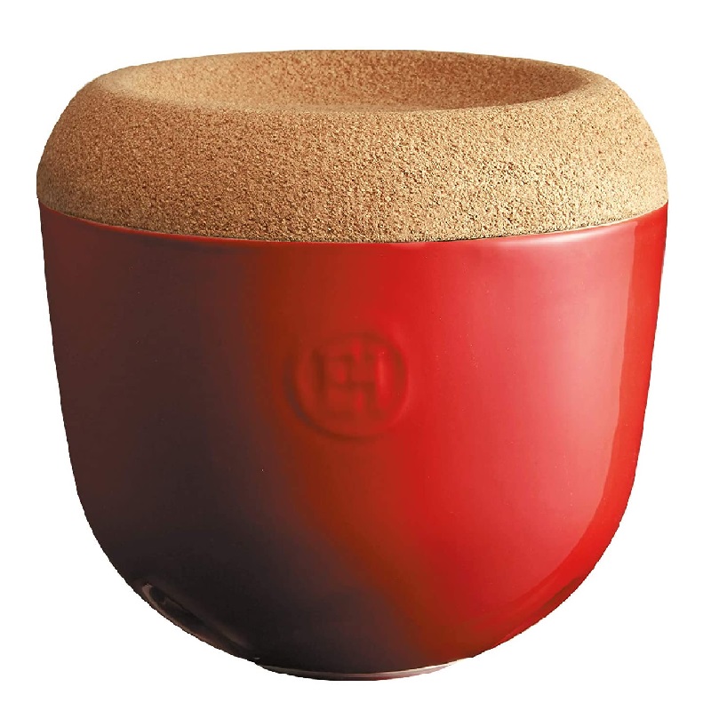 Pot a ail 14,5 cm en ceramique rouge grand cru - emile henry