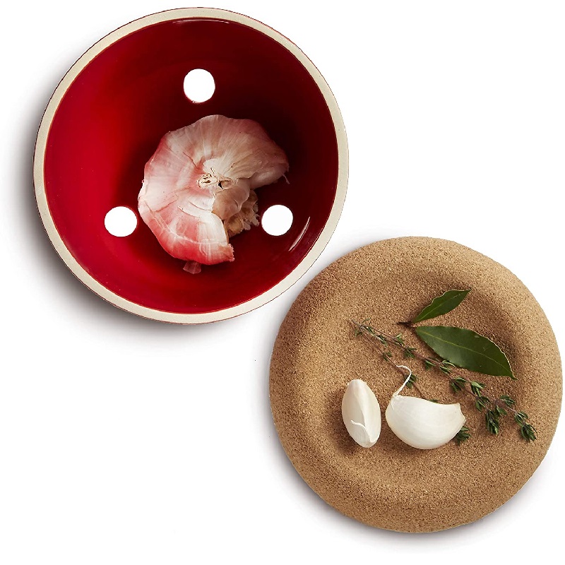 Pot a ail 14,5 cm en ceramique rouge grand cru - emile henry
