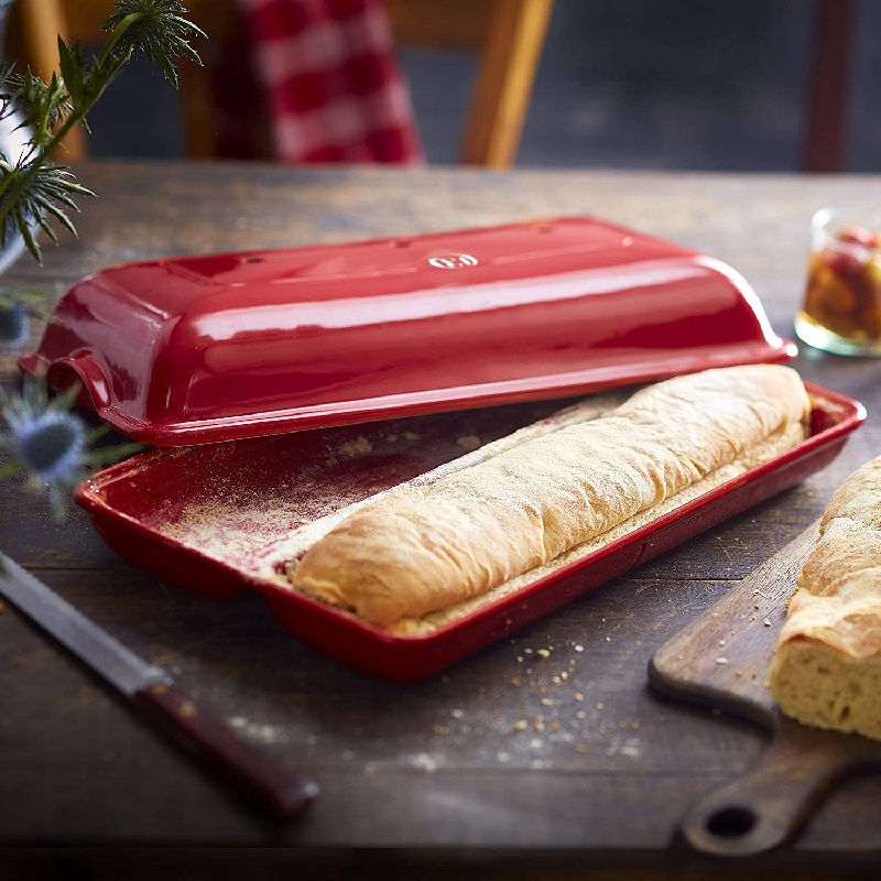 Moule a ciabata rouge grand cru 39x23x10 cm vpc - emile henry
