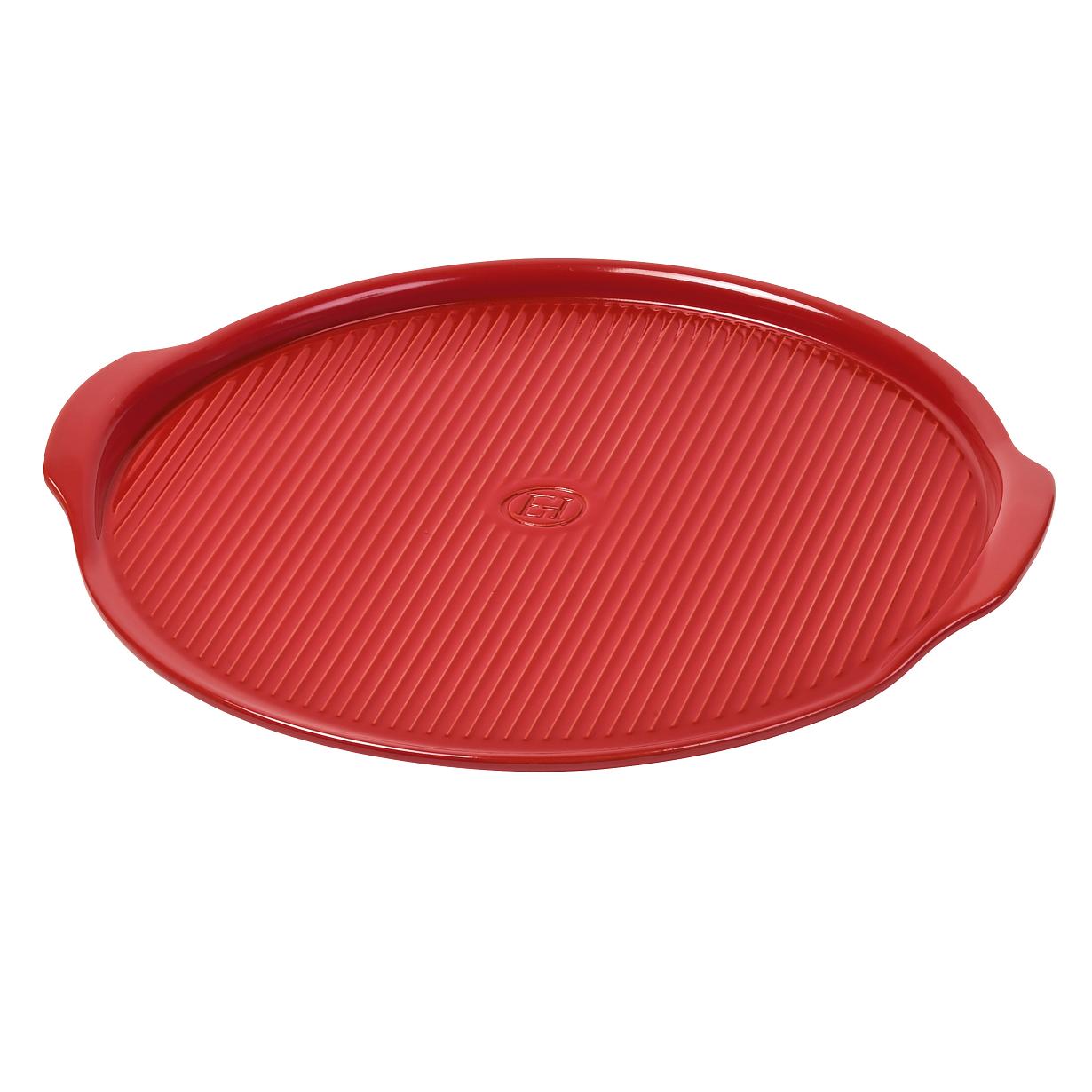 Pizza stone rouge grand cru 40x37x3 cm vpc - emile henry