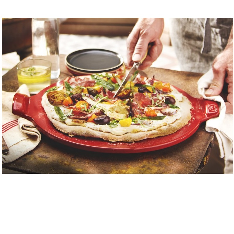 Pizza stone rouge grand cru 35,5 cm vpc - emile henry