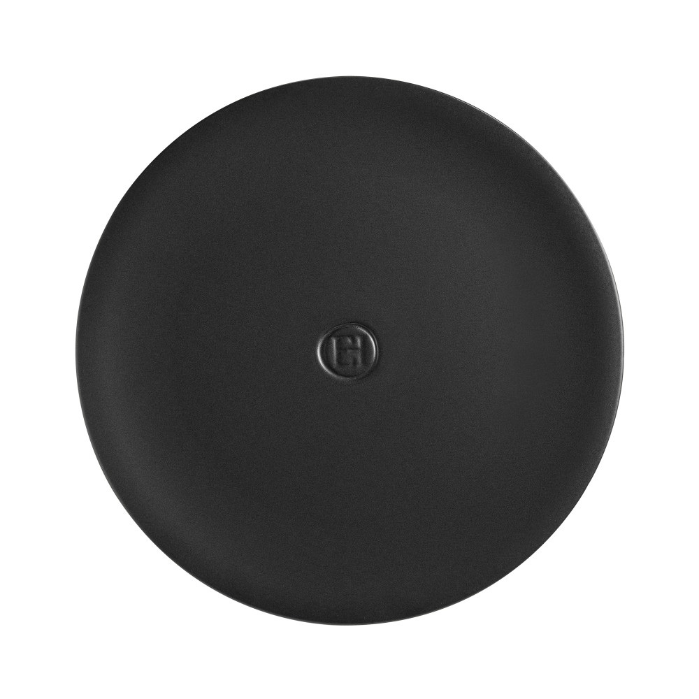 Plaque à pizza 30 cm noir mat, assiette et pierre à pizza 2 en 1 - emile henry