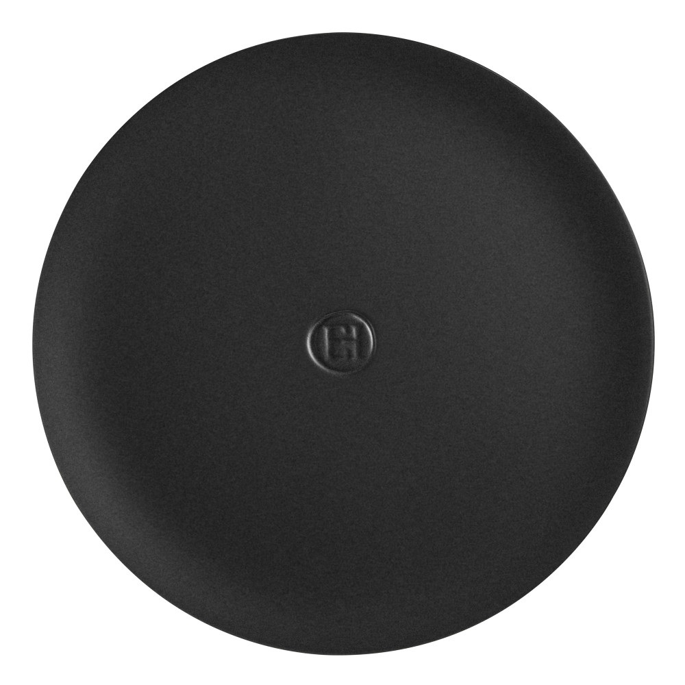 Plaque à pizza 35 cm noir mat, assiette et pierre à pizza 2 en 1 - emile henry