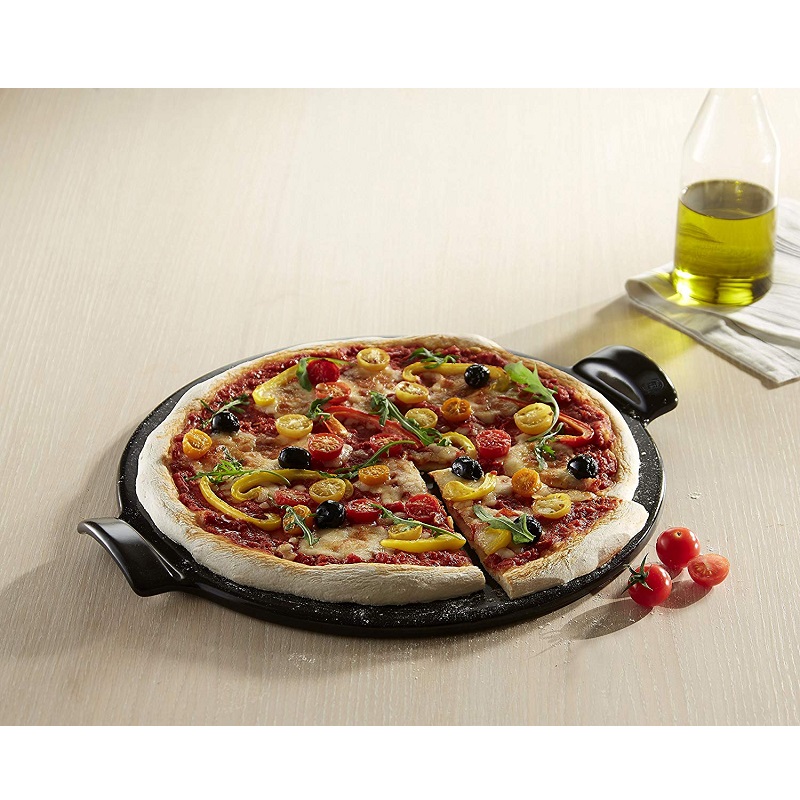 Pizza stone noir 35,5 cm - emile henry
