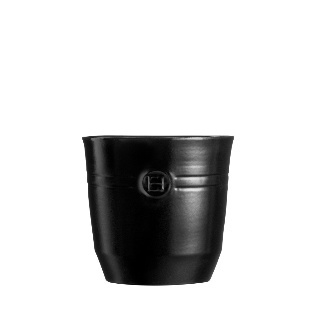 Pot à ustensiles en céramique ø 16 cm truffe noir vendu vide - emile henry 