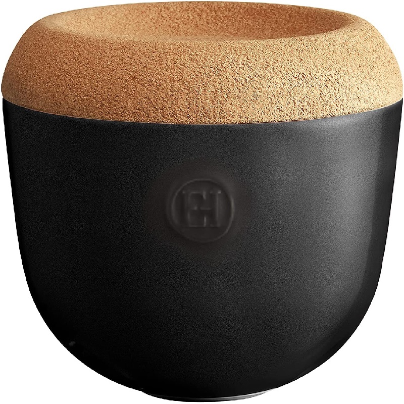 Pot a ail 14,5 cm en ceramique truffe noire - emile henry