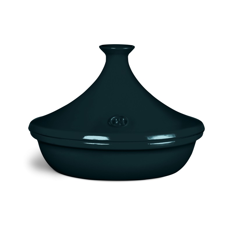 Tajine en ceramique bleu belle ile 26 cm - emile henry