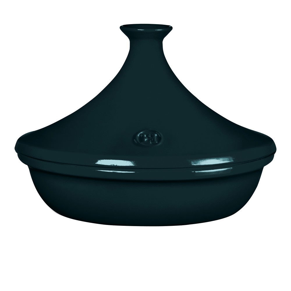 Tajine en ceramique bleu belle ile 32 cm - emile henry