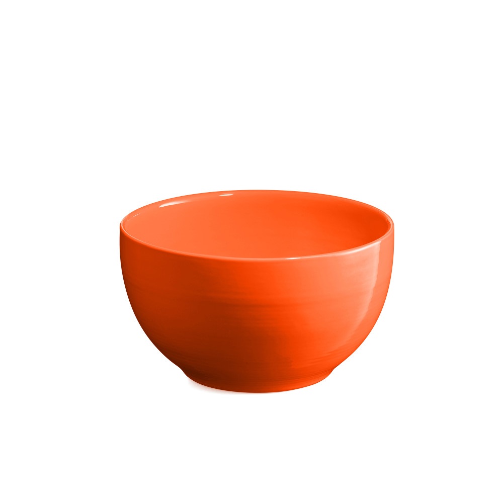 Saladier en céramique ø21 cm couleur orange toscane - emile henry 