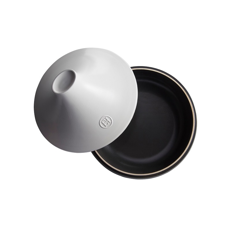 Delight tajine cendre et blanc compatible induction 32 cm - emile henry