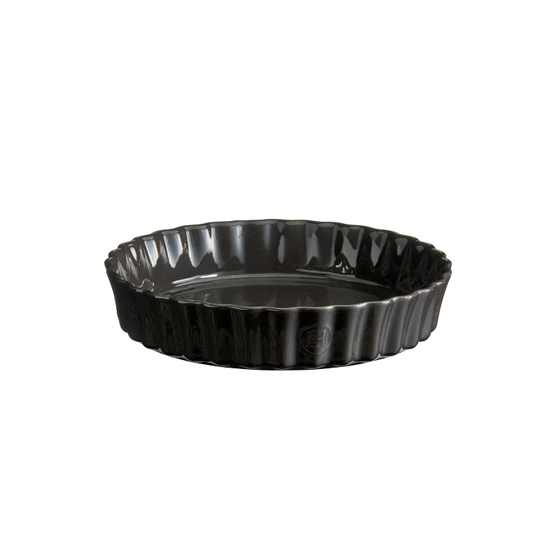 Plat a tarte tourtiere haute 24 cm gris fusain - emile henry 