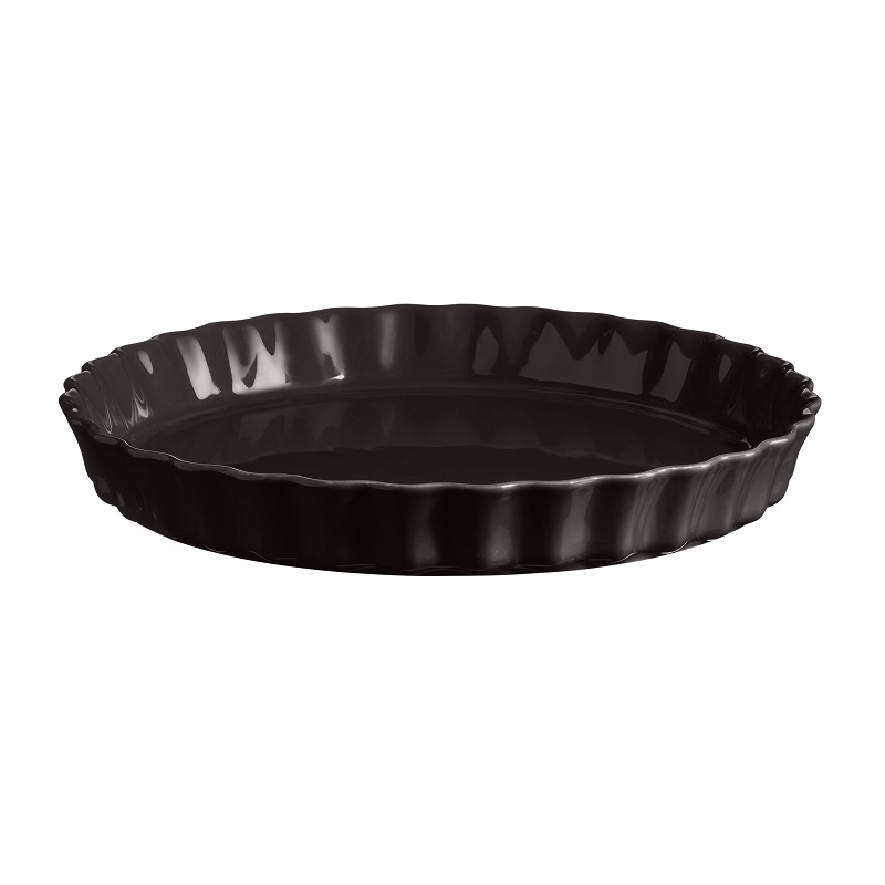 Moule a tarte 29,5 cm gris fusain - emile henry 