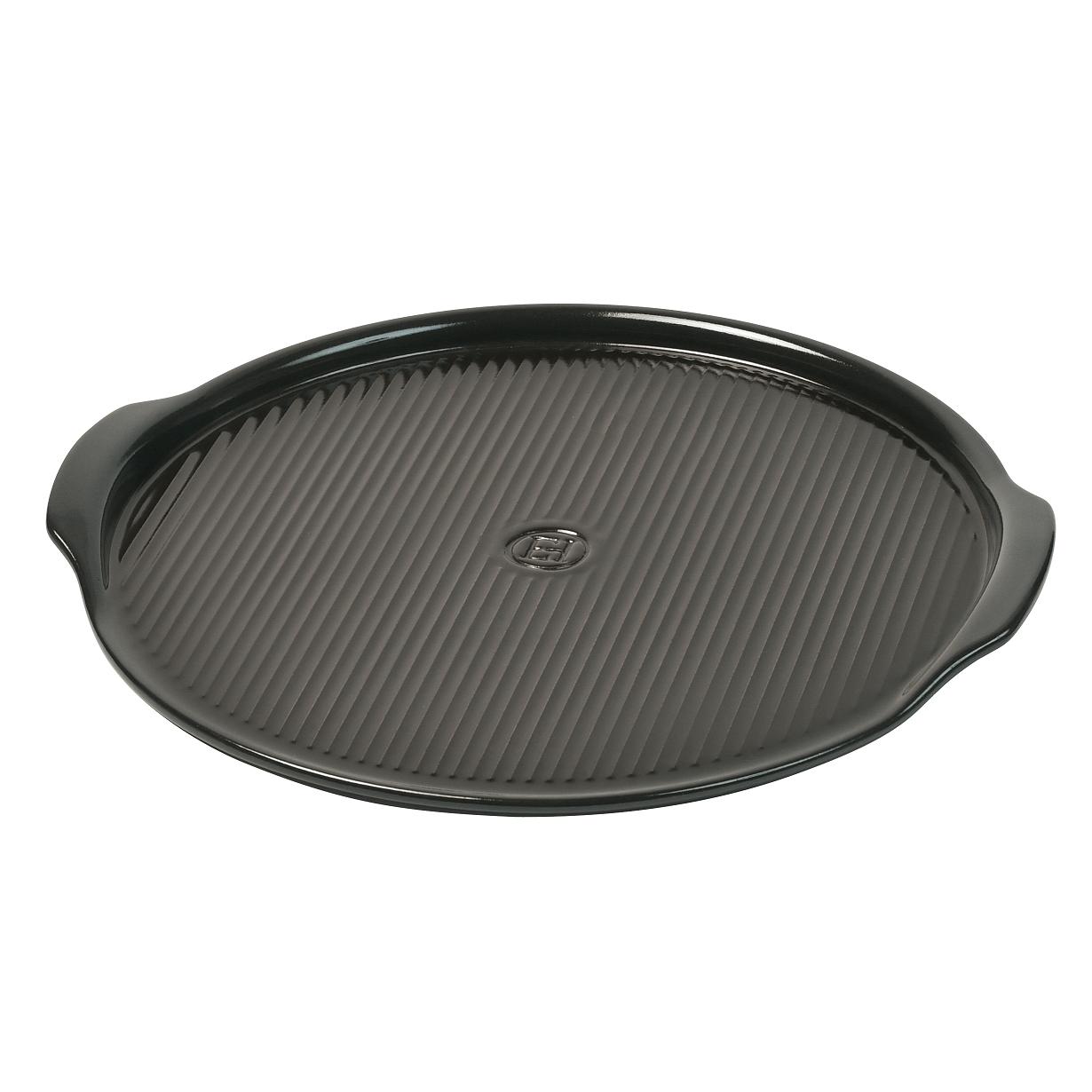 Pizza stone gris fusain 40x37x3 cm - emile henry