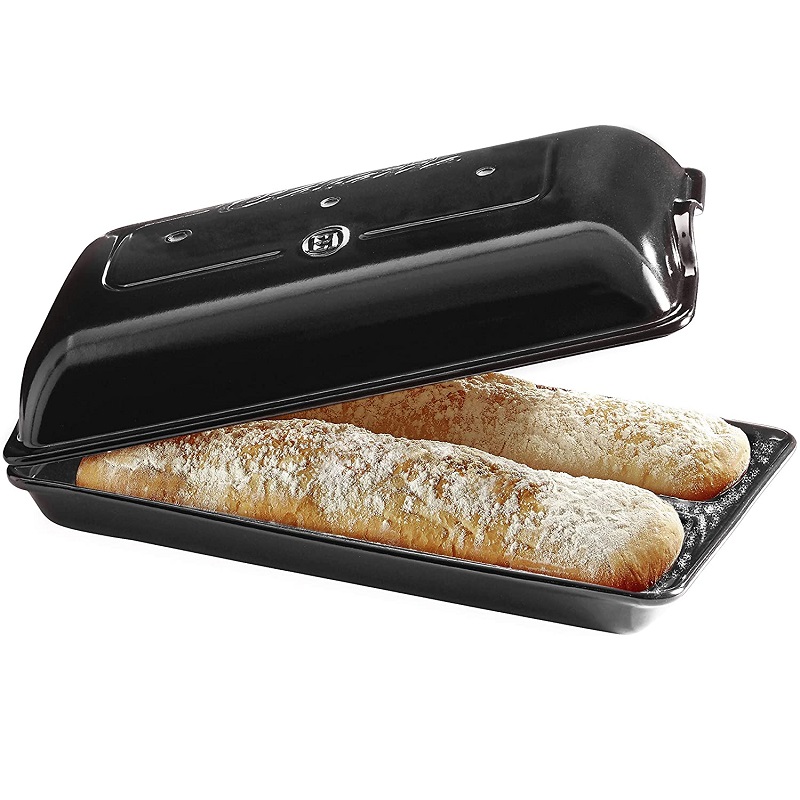 Moule a ciabata couleur gris fusain 39x23x10 cm vpc - emile henry
