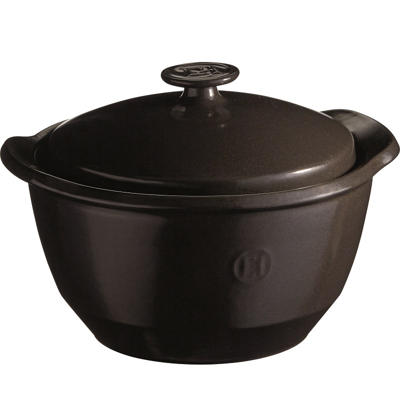 Faitout en ceramique one pot 2 l couleur gris fusain vpc - emile henry 