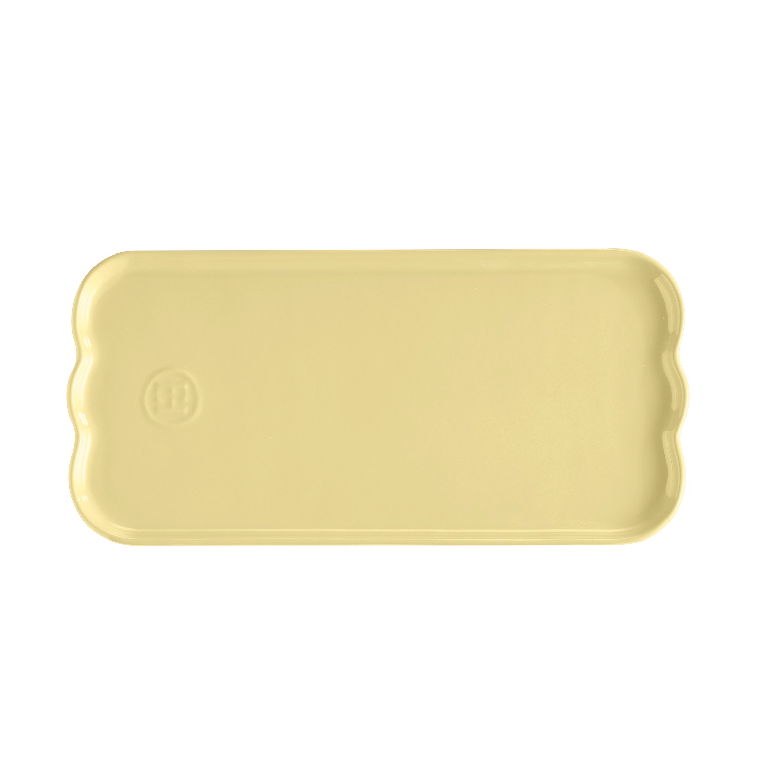 Plat à cake collection madeleine jaune vanille - emile henry 