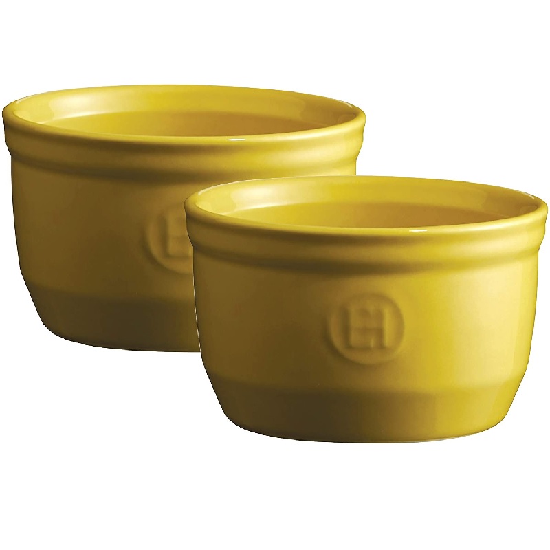 Set de 2 ramequins en ceramique jaune provence n9 - emile henry