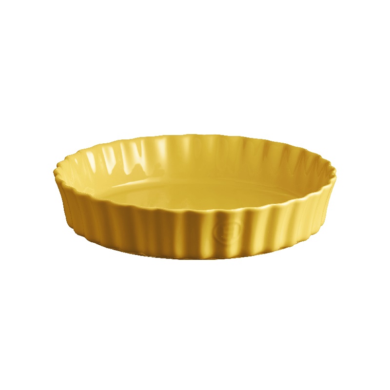 Plat a tarte tourtiere haute 28 cm jaune provence - emile henry 