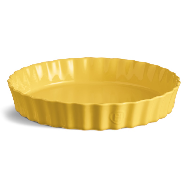 Plat a tarte tourtiere haute 32 cm jaune provence - emile henry 