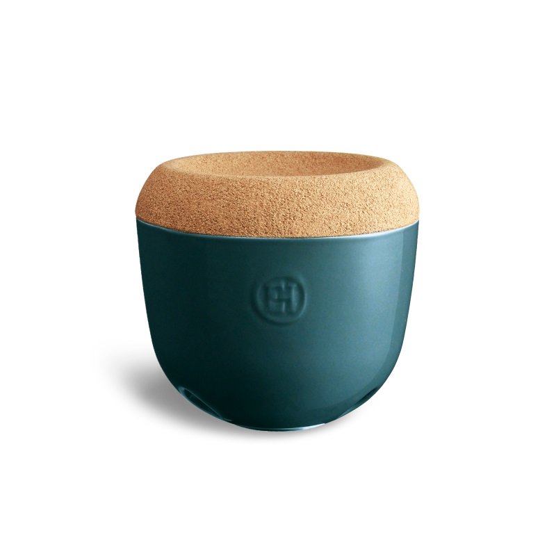 Pot a ail 14,5 cm en ceramique bleu feux doux - emile henry