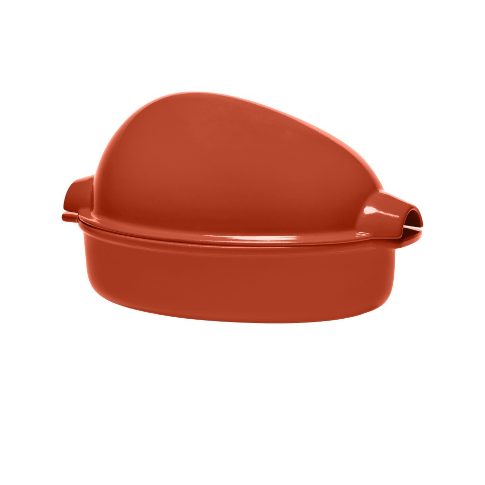 Petite brique à rôtir couleur charme taille pour un poulet fermier - emile henry