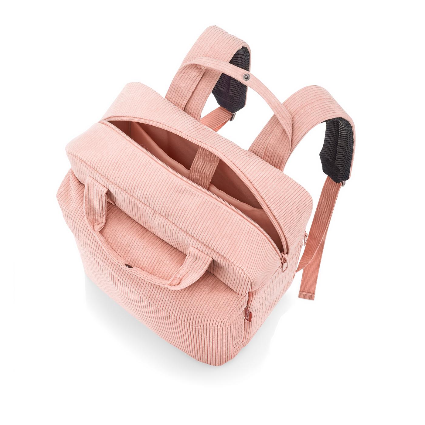 Sac à dos multi-fonctions allday backpack m cord blush - reisenthel