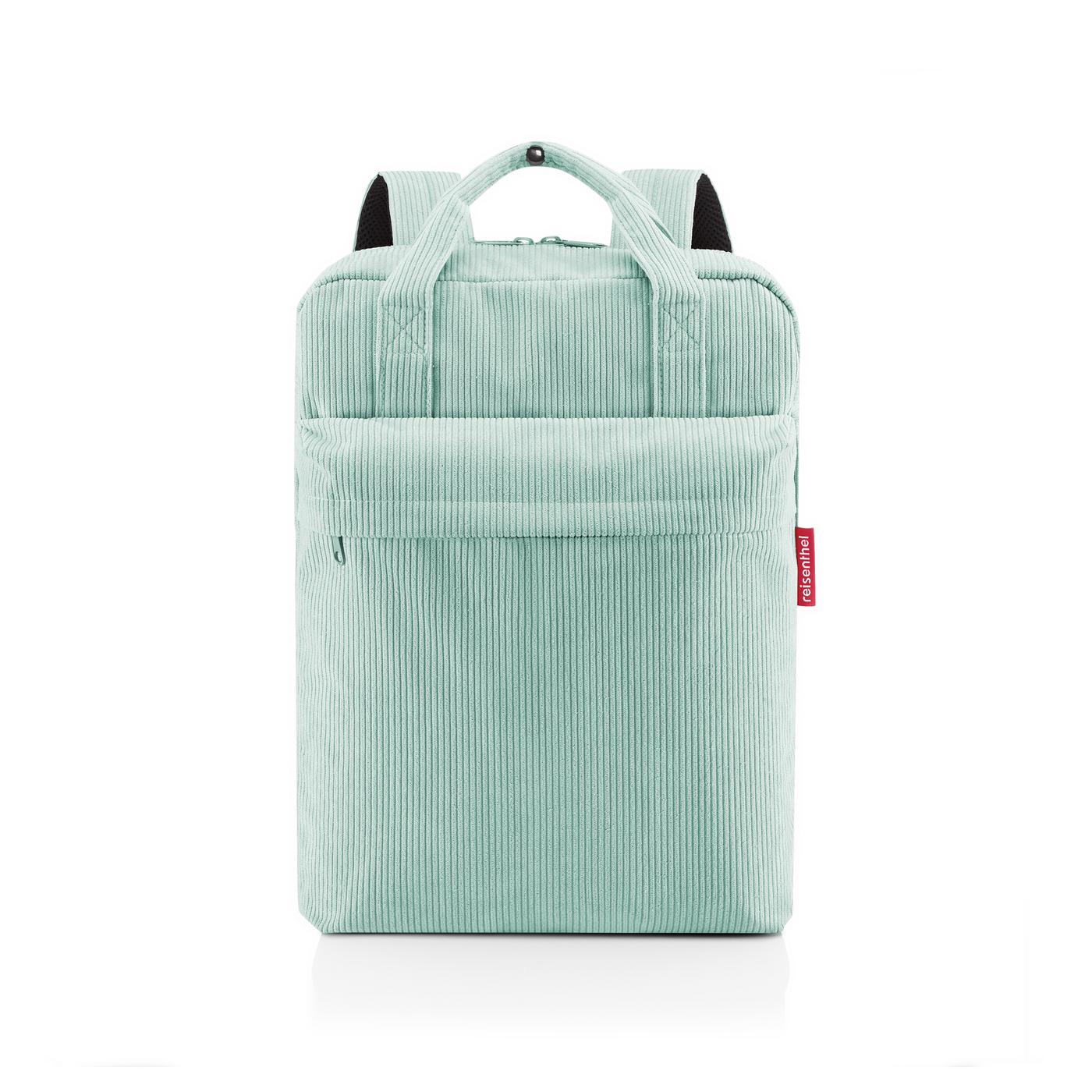 Sac à dos multi-fonctions allday backpack m cord mint - reisenthel