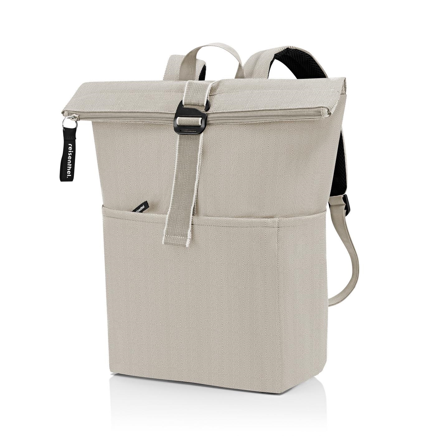 Rolltop backpack herrinbone sand sac à dos - reisenthel
