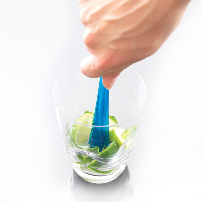 Lot de 6 melangeurs paille pilon a cocktail - mastrad