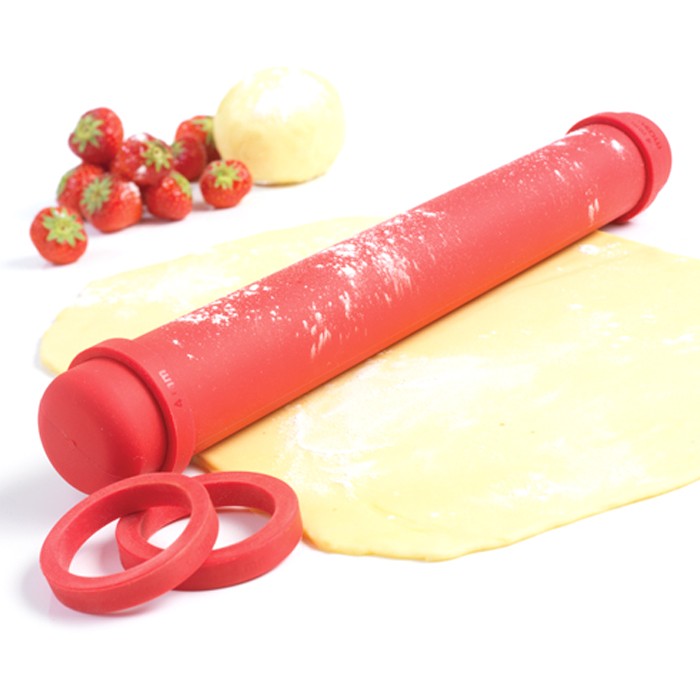 Rouleau a patisserie silicone rouge - mastrad