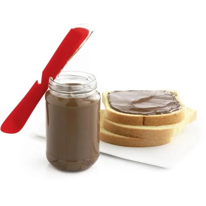 Spatule tartineur silicone rouge - mastrad 