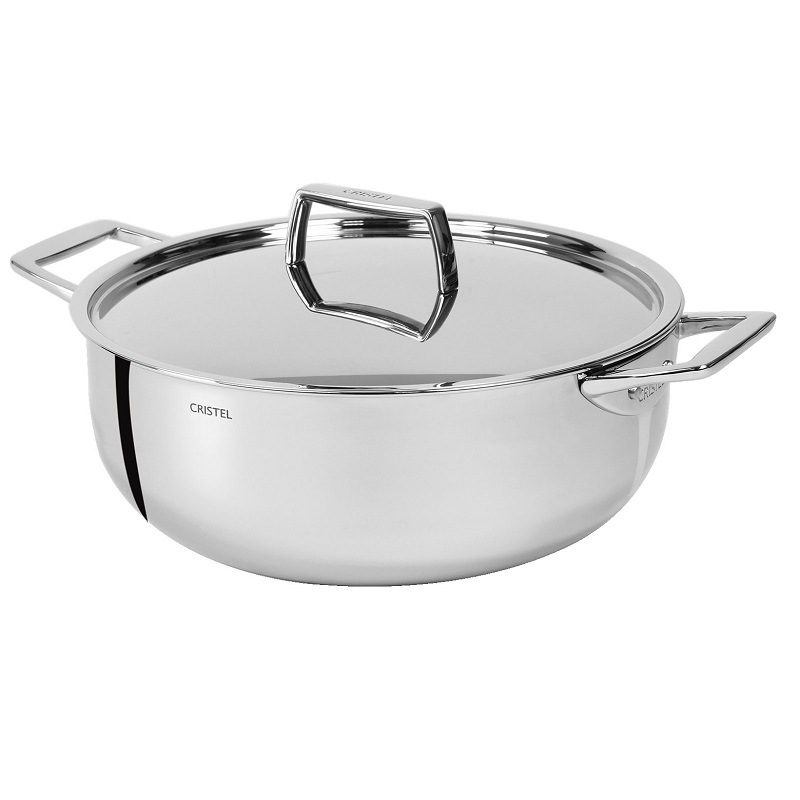 Mini faitout induction 12 cm castel pro 5 ply poignee fixe - cristel
