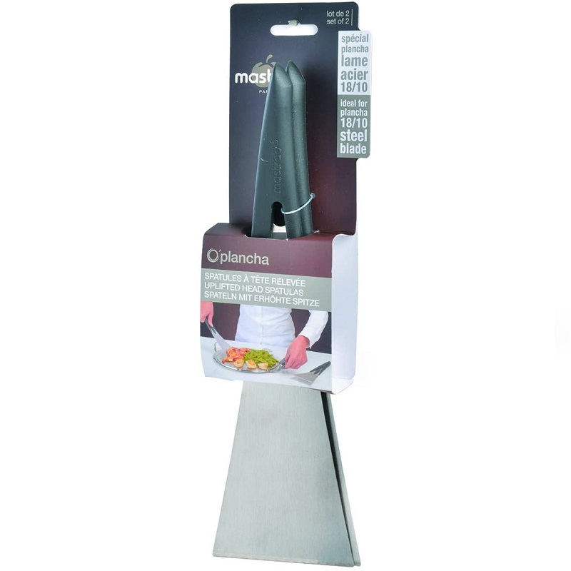 Lot de 2 retourneurs plancha large noir- mastrad