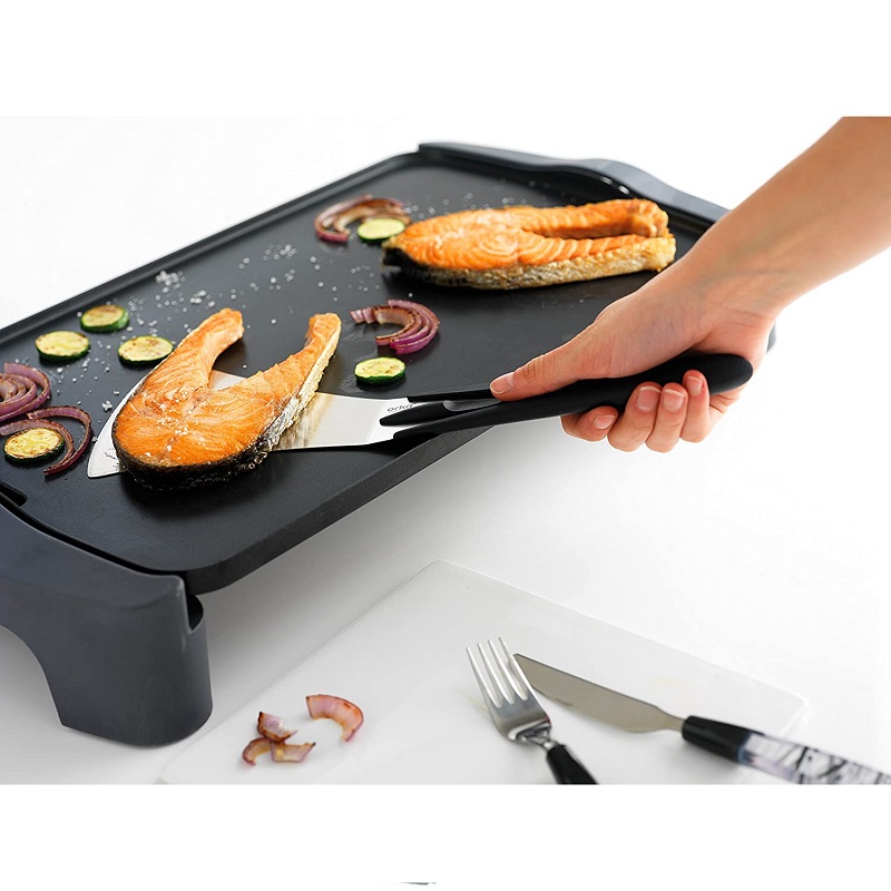Lot de 2 retourneurs plancha large noir- mastrad
