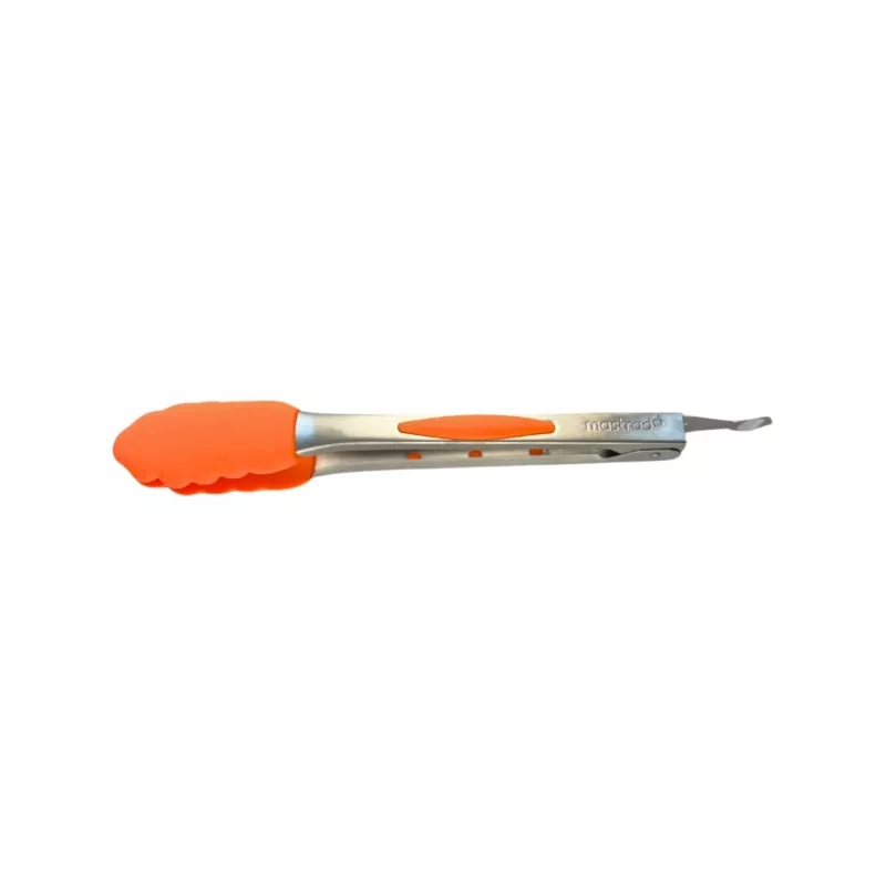 Pince de cuisine - multi-fonction - acier et silicone corail - mastrad