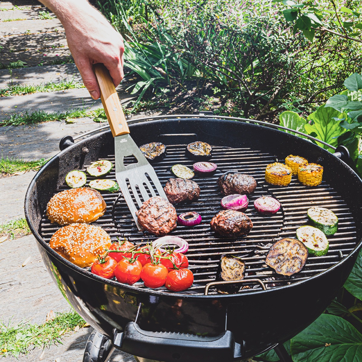 Malette à barbecue 4 ustensiles bambou et inox - mastrad