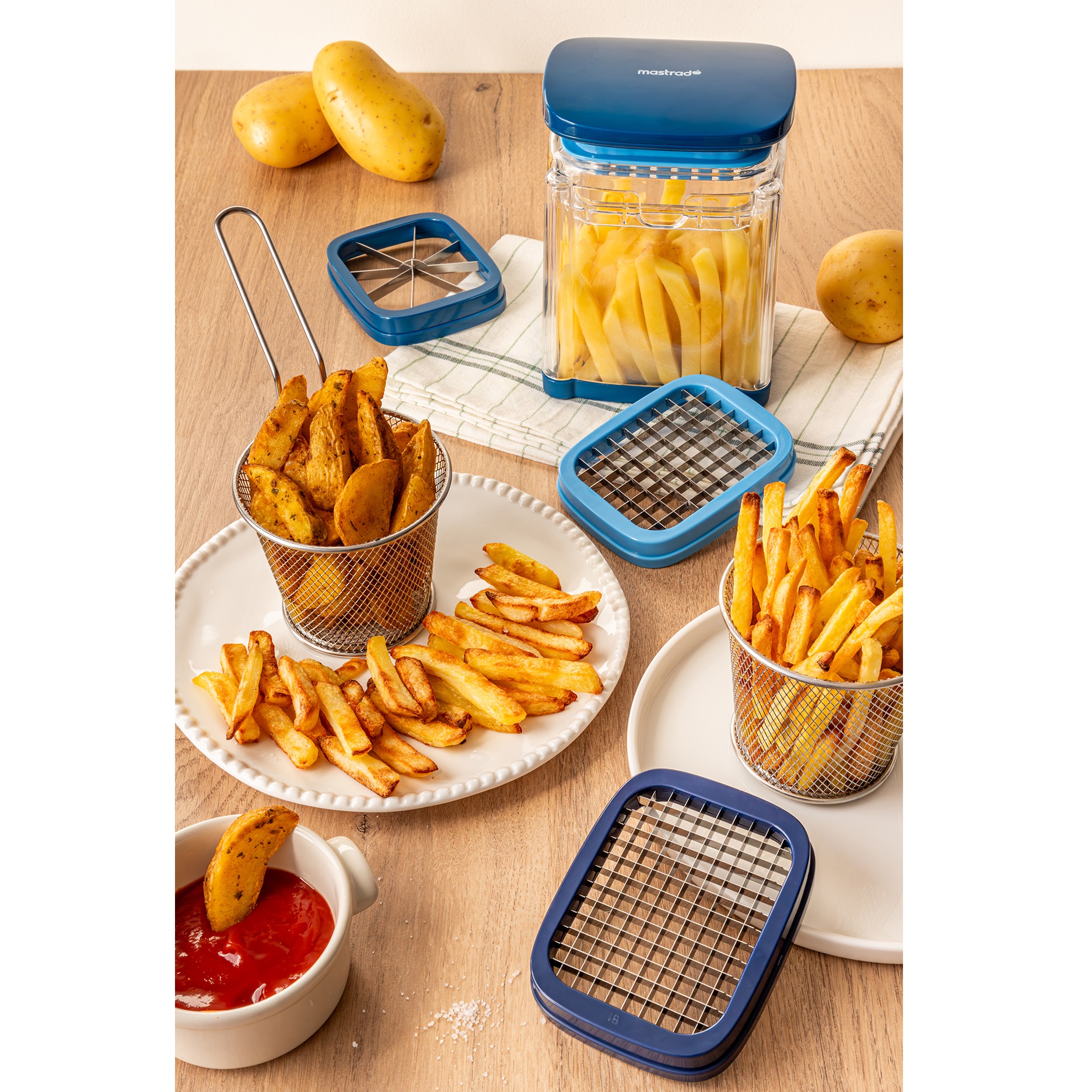 Coupe frites bleu chop & fry - mastrad