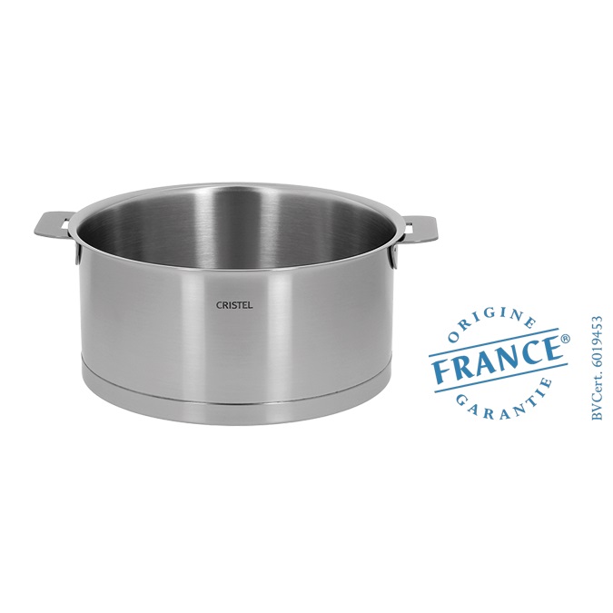 Faitout en inox 24 cm strate amovible - cristel 