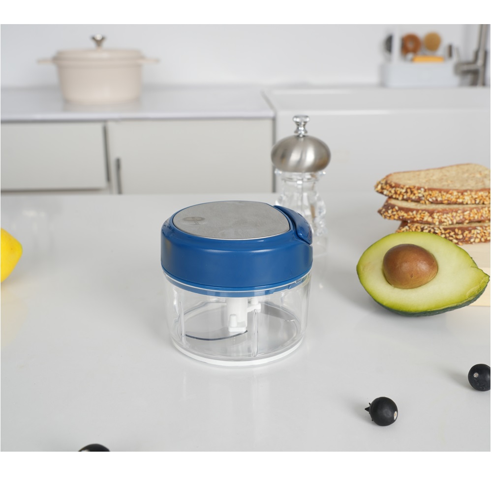 Mini hachoir à fines herbes bleu 170 ml - mastrad 