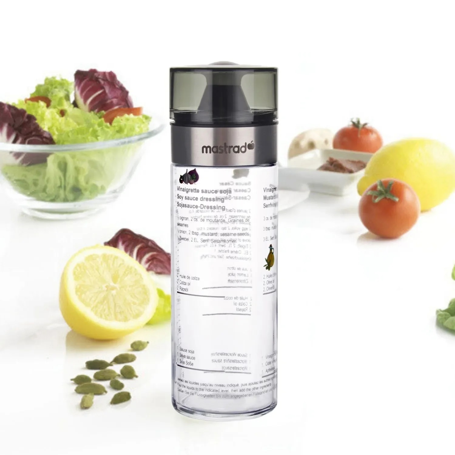 Shaker mélangeur à vinaigrette en verre 350ml - mastrad