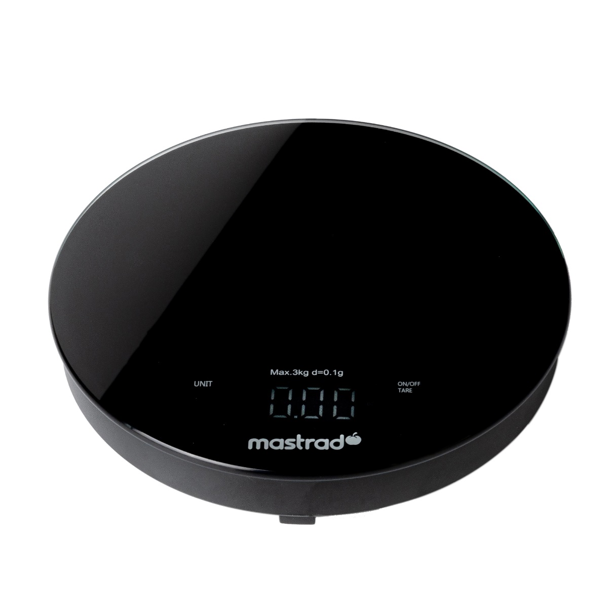 Balande de précision 3 kg plateau en verre noir - mastrad