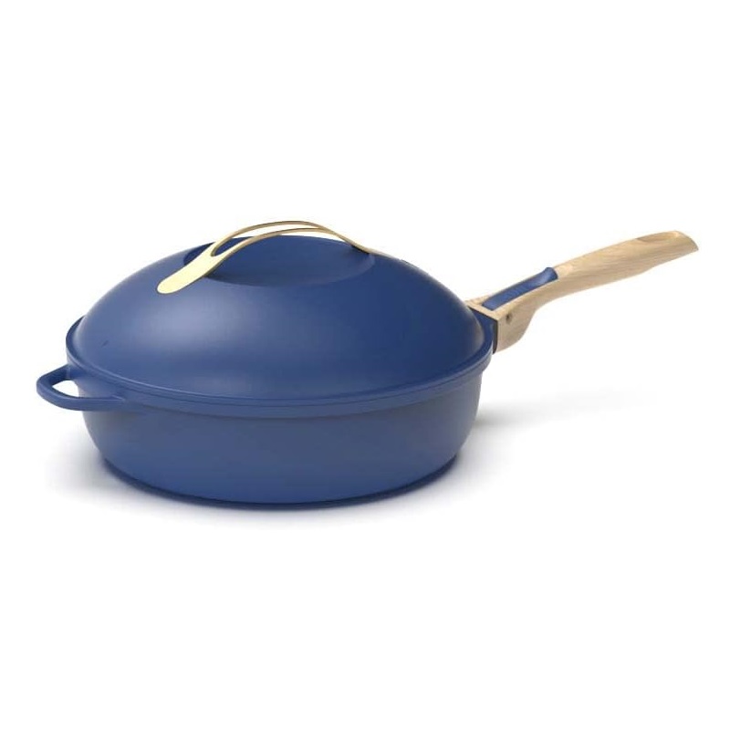 La fabuleuse ustensile de cuisson 8 en 1 sauteuse corps bleu saphir 28 cm - cookut