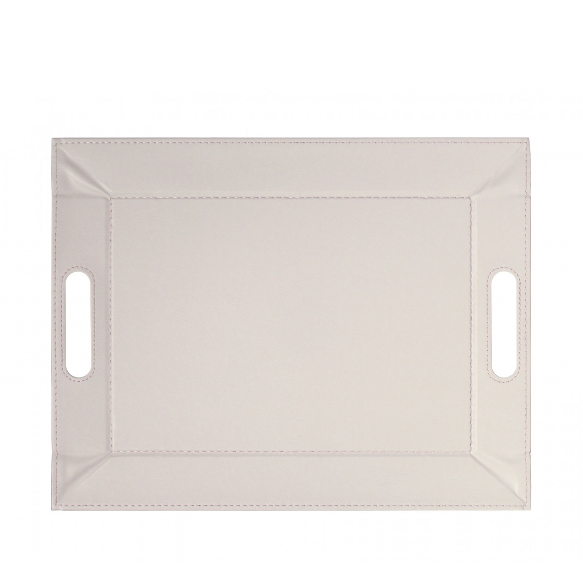 Plateau set de table bicolore réversible m 55*41cm rose poudré - crème - freeform