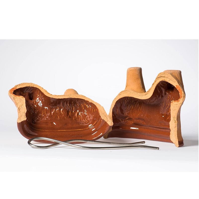 Moule à pâtisserie en terre cuite en forme d'agneau de pâques 16 cm - poterie friedmann