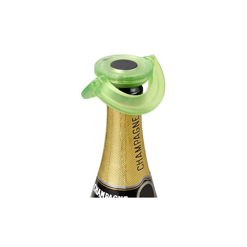 Bouchon stoppeur pour bouteille de champagne vert translucide - adhoc