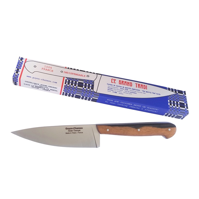 Couteau de chef le grand tradi, ébène aubier 24 cm - goyon chazeau