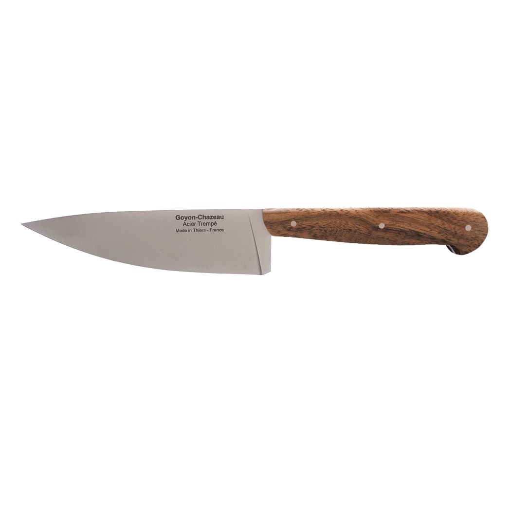 Couteau de chef le grand tradi, noyer vieilli 24 cm - goyon chazeau