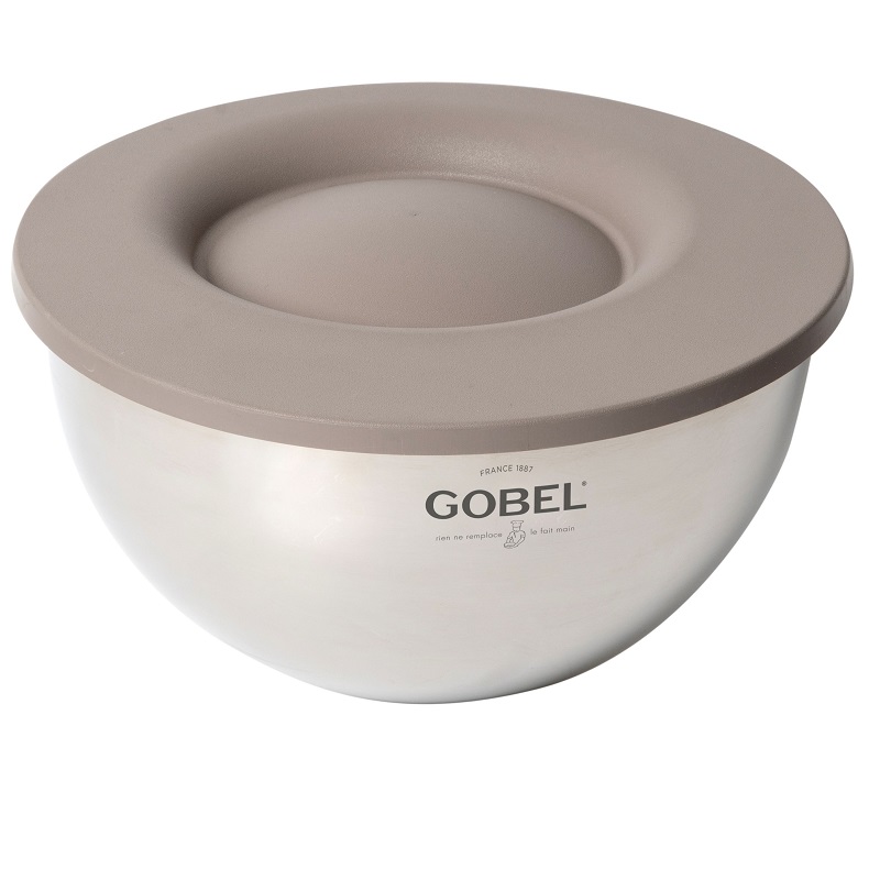 Bol cul de poule en inox avec couvercle 24 cm - gobel